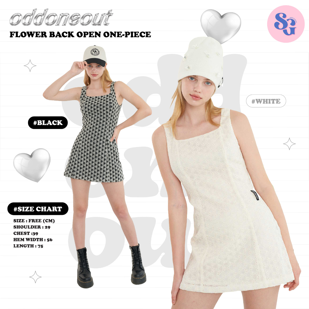 ODDONEOUT - Flower Back Open One-Piece