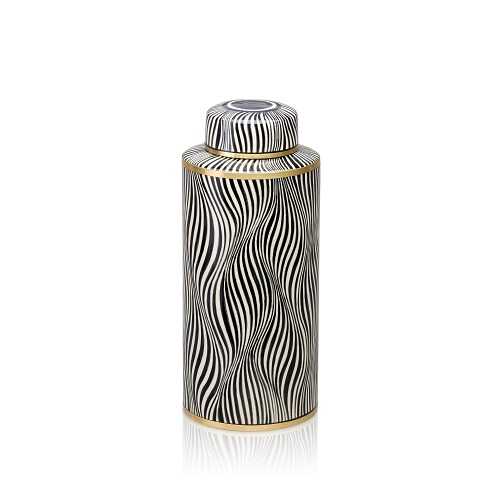 Ginger Jar Size L Safari Zebra Pattern