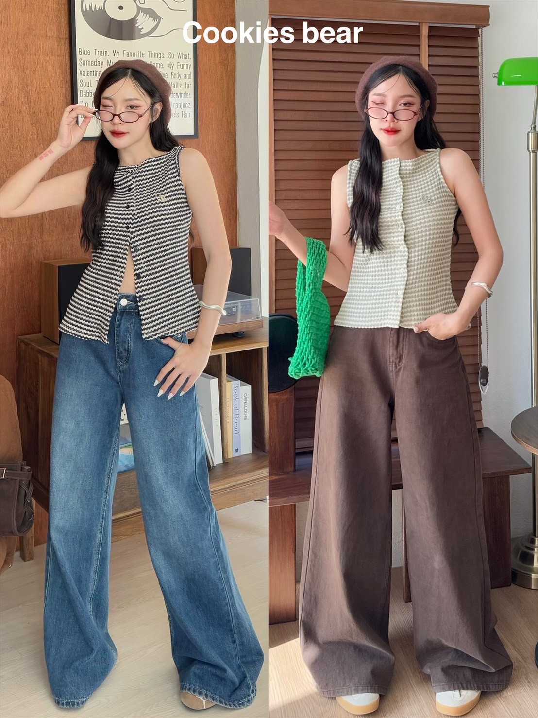 เสื้อแขนกุดลายทาง