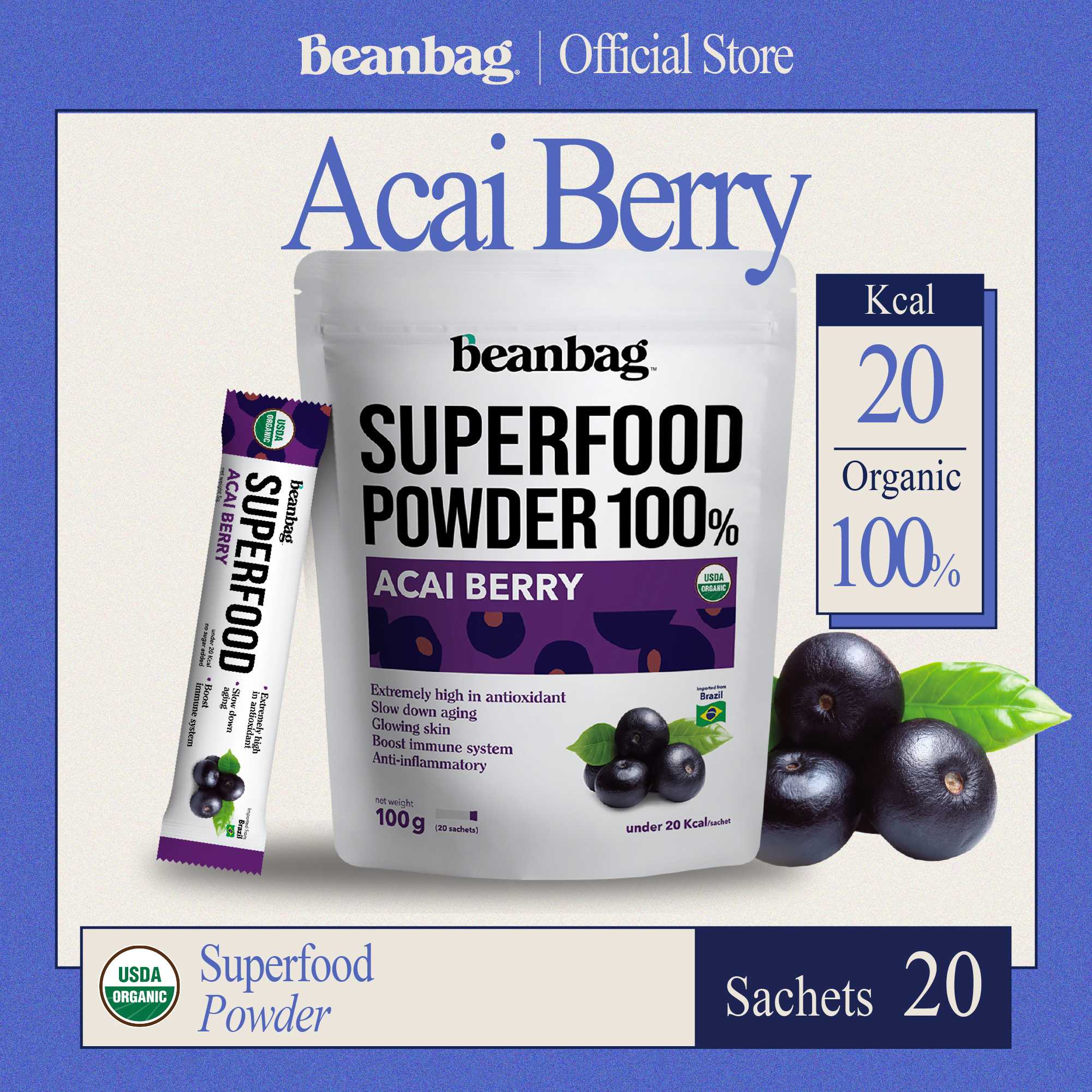 ORGANIC ACAI BERRY POWDER (100g.)