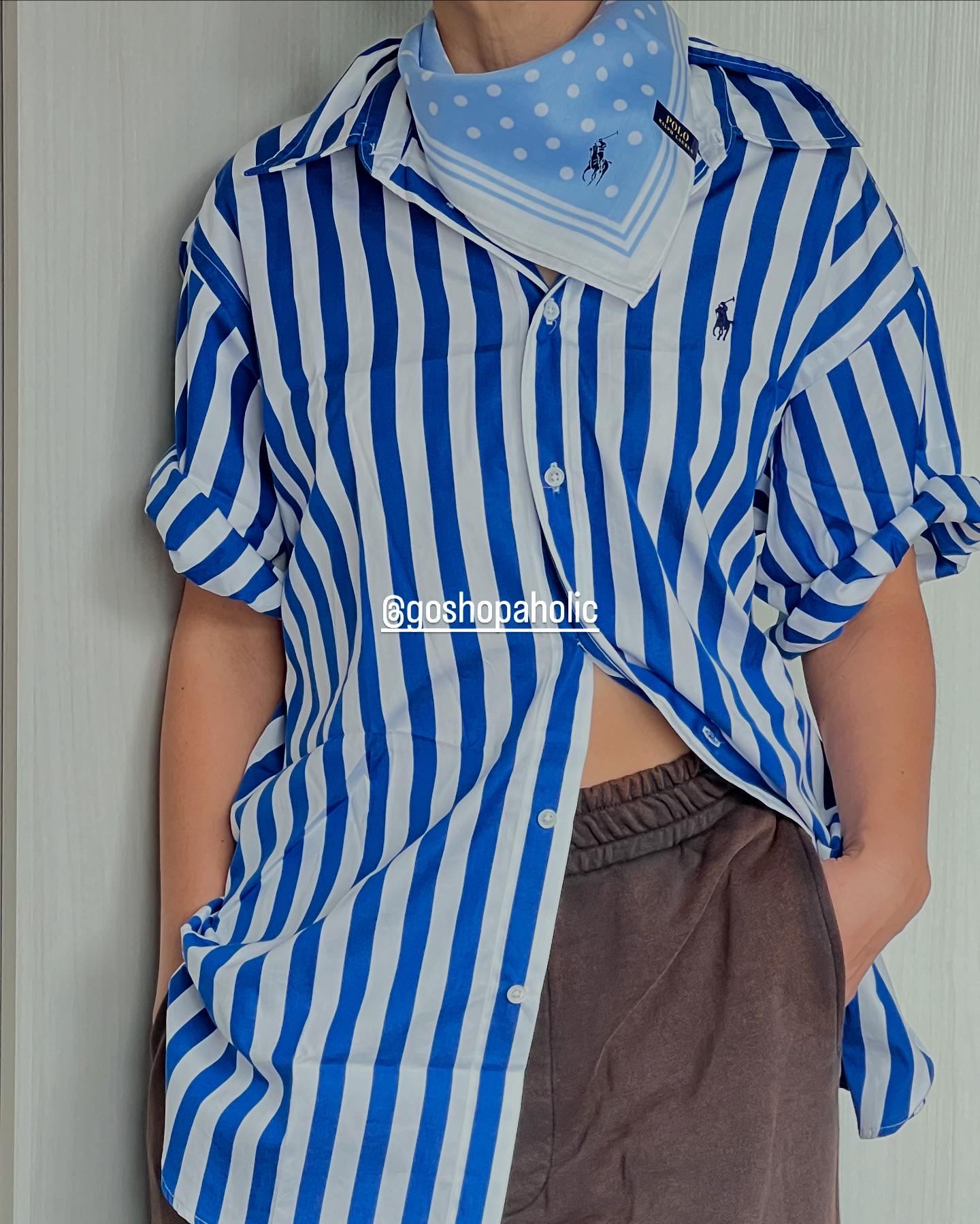 🇯🇵Polo Ralph Lauren  Shortsleeve Stripe Shirt Size US/S เชิ๊ตลายทางแขนสั้น ปักม้าหน้าอก