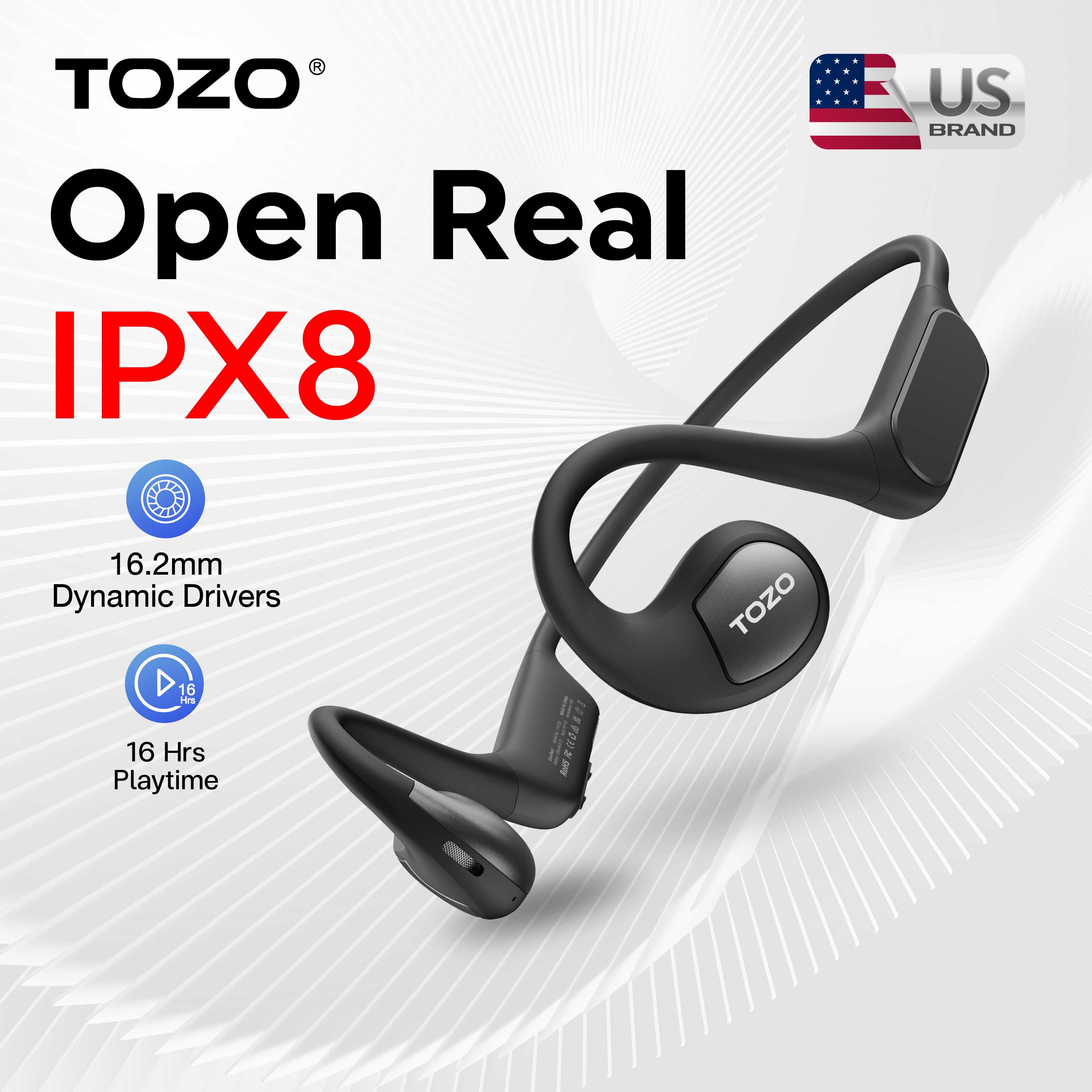 TOZO Open Real  Black