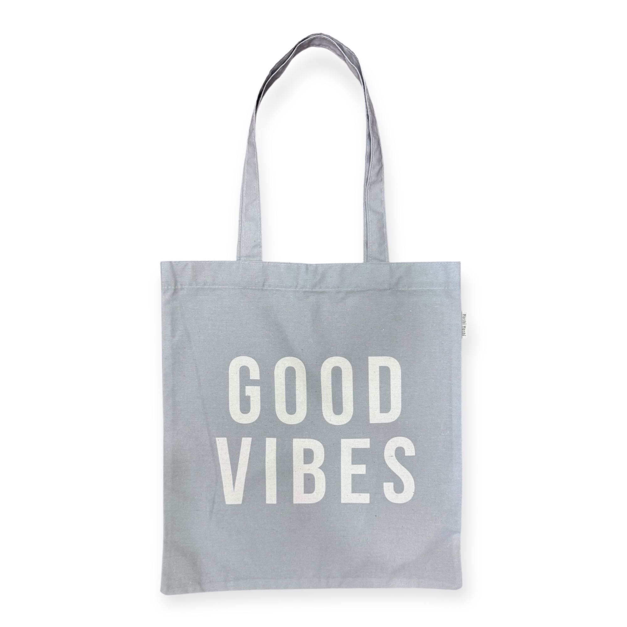 กระเป๋าผ้าดิบ กระเป๋าสะพาย กระเป๋าช็อปปิ้ง สีเทา ขนาด 36 x 40 ซม.