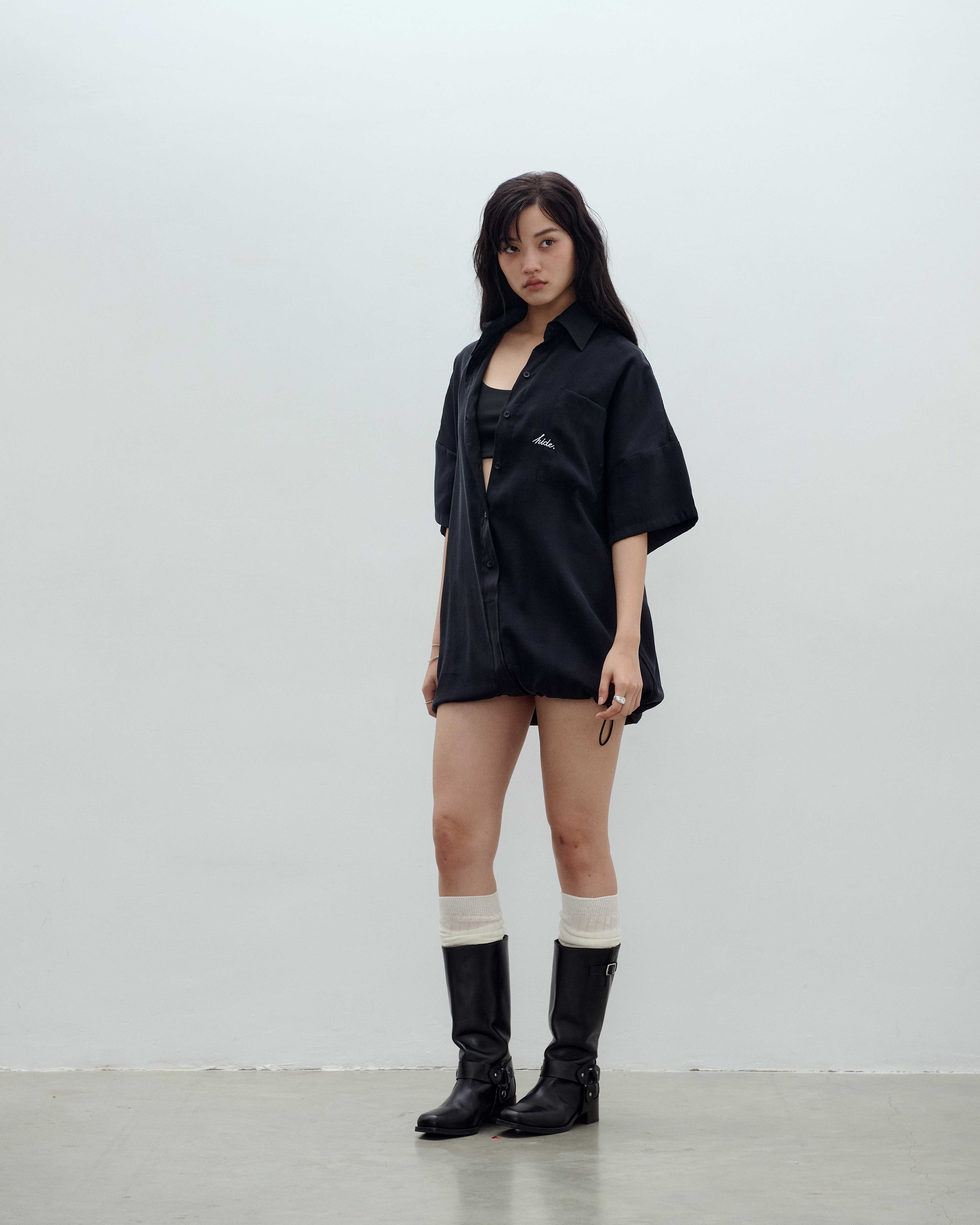 H.062 - SAKAI Shirt Dress - Black