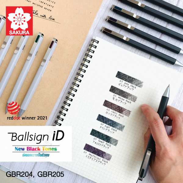 GBR204, GBR205 SAKURA ปากกาบอลไซน์ ไอดี (BALLSIGN ID)
