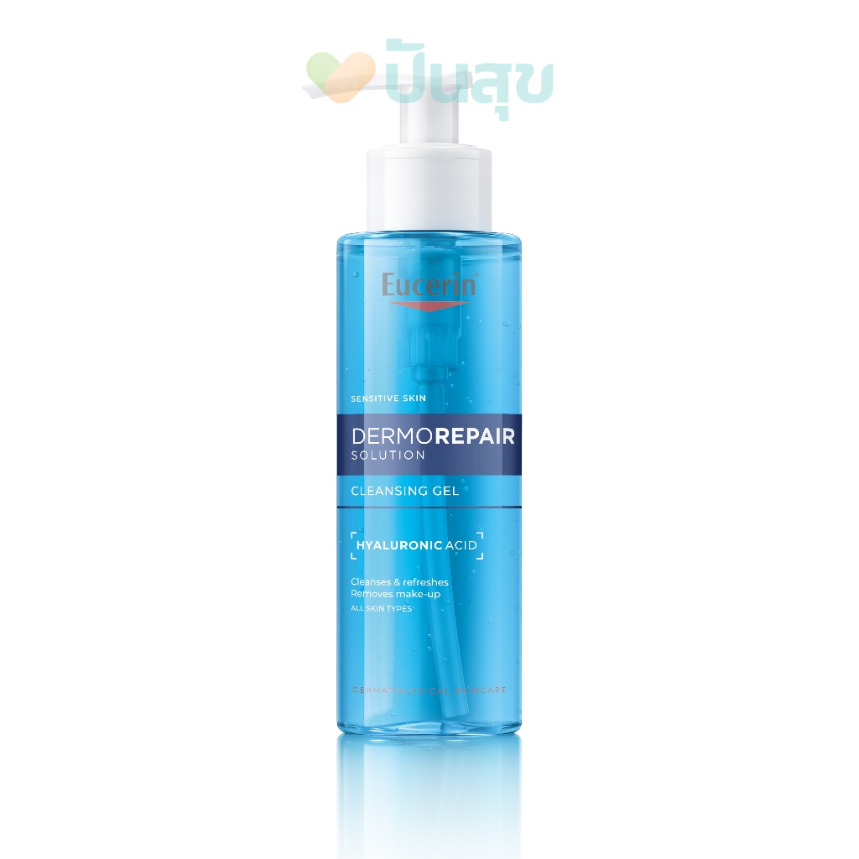 Eucerin DERMOREPAIR SOLUTION CLEANSING GEL เจลล้างหน้าสูตรเพื่อผิวแพ้ง่าย 200 ML