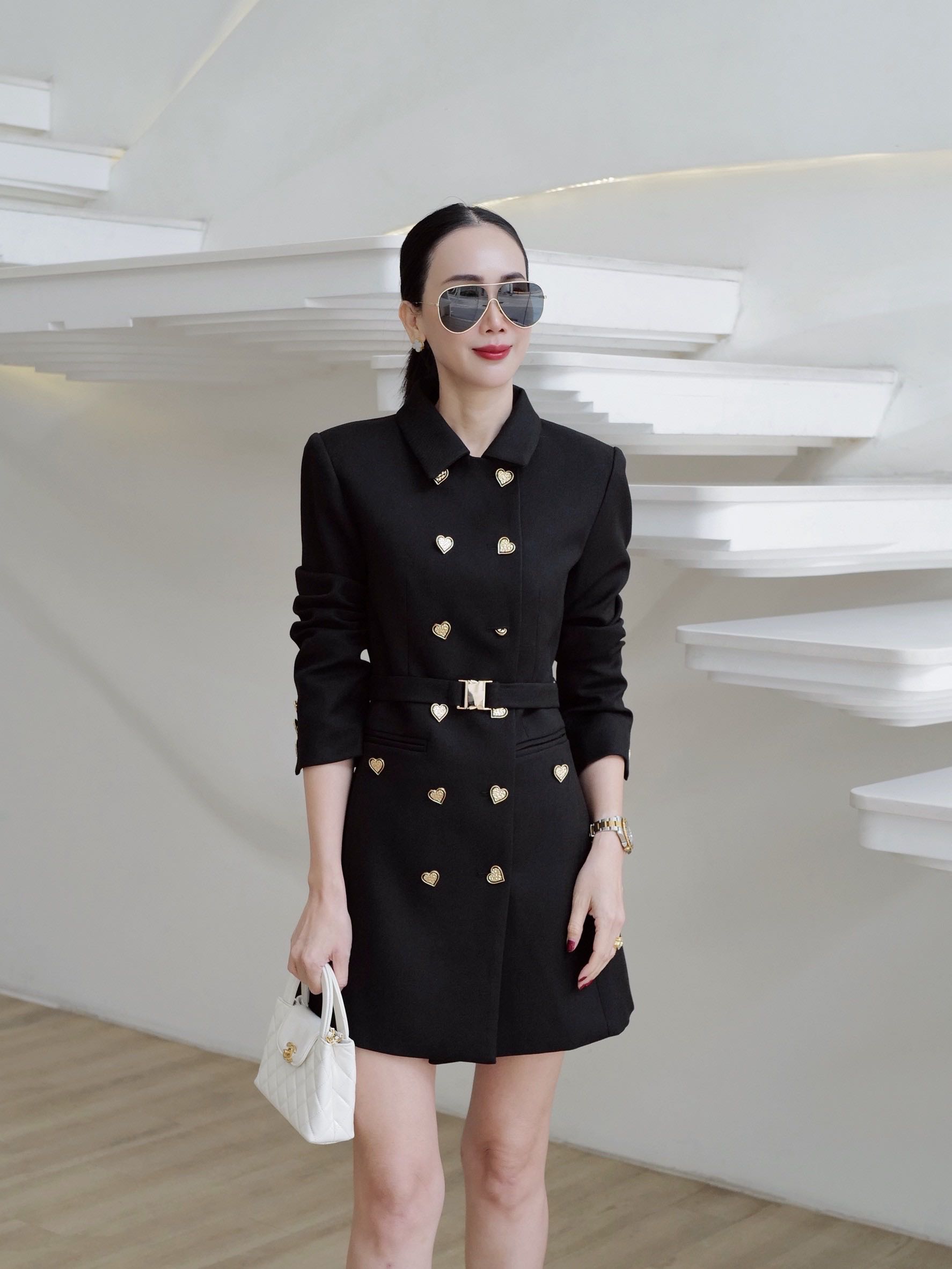 📌พร้อมส่ง…BLACK COTTON BLAZER DRESS 