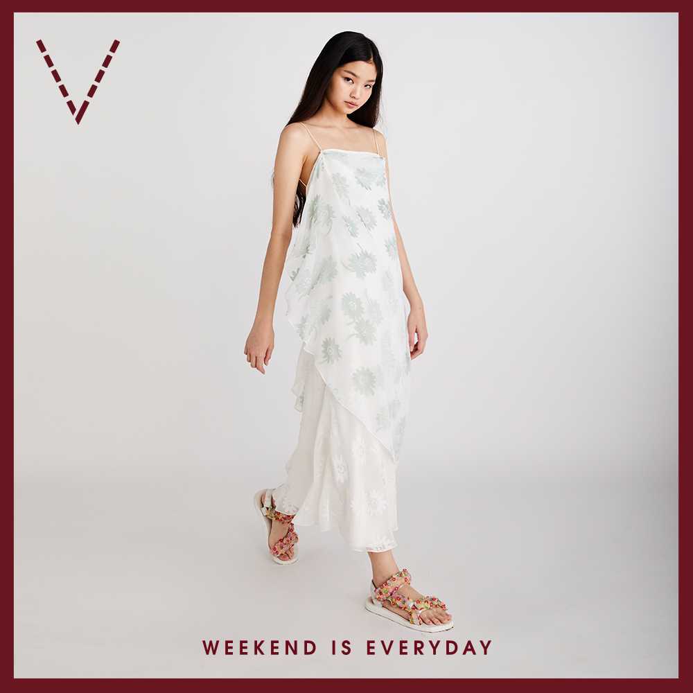 VICK'S Spaghetti Strap Cowl Neck Dress  เดรสสายเดี่ยว คอถ่วง