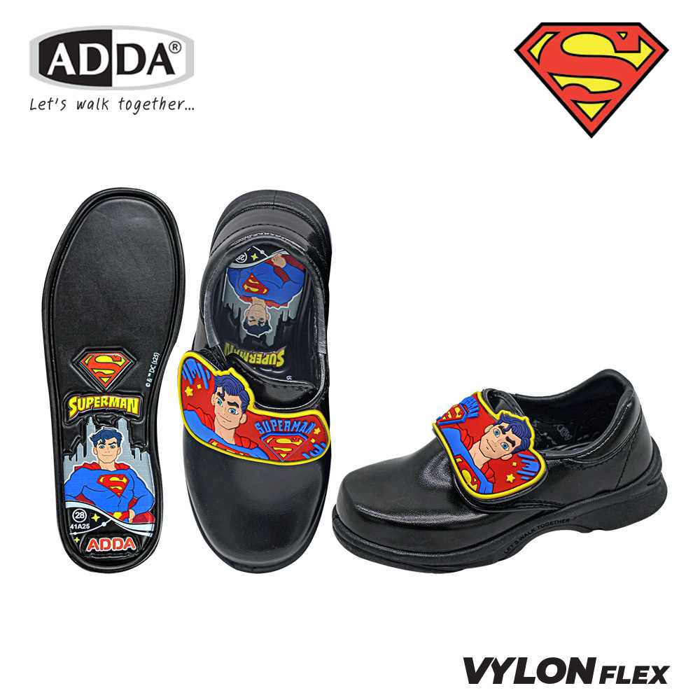 ADDA รองเท้านักเรียน ลาย Superman ลิขสิทธิ์แท้ รุ่น 41A25C1B1  (ไซส์ 25-35)