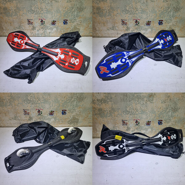 0401 Snakeboard บอร์ดงู swing skate ล้อหมุน 360องศา แกนกลางบิดงอได้ ฝึก balance