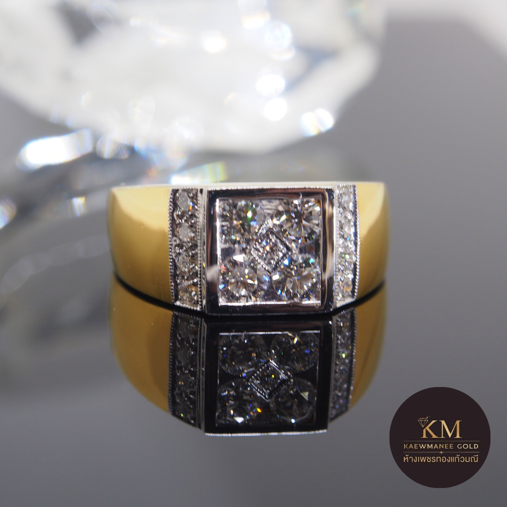 แหวนเพชร Diamond Classic Absolutely Perfect Men  Ring (90%Gold)