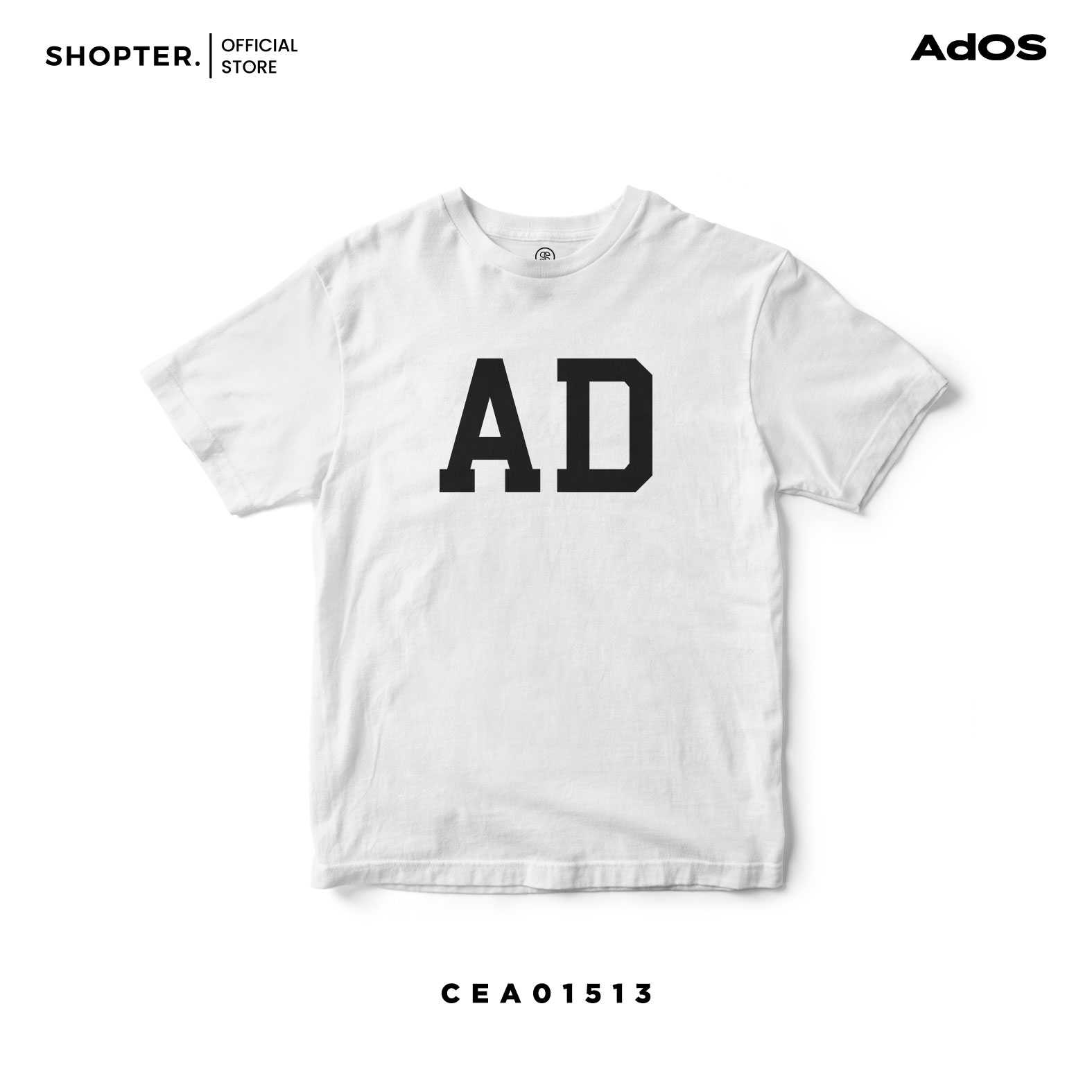 เสื้อยืด พิมพ์ลาย AD สีขาว-สีดำ รหัส CEA01513-CEA01514 #เสื้อ #เสื้อยืด #AdOS