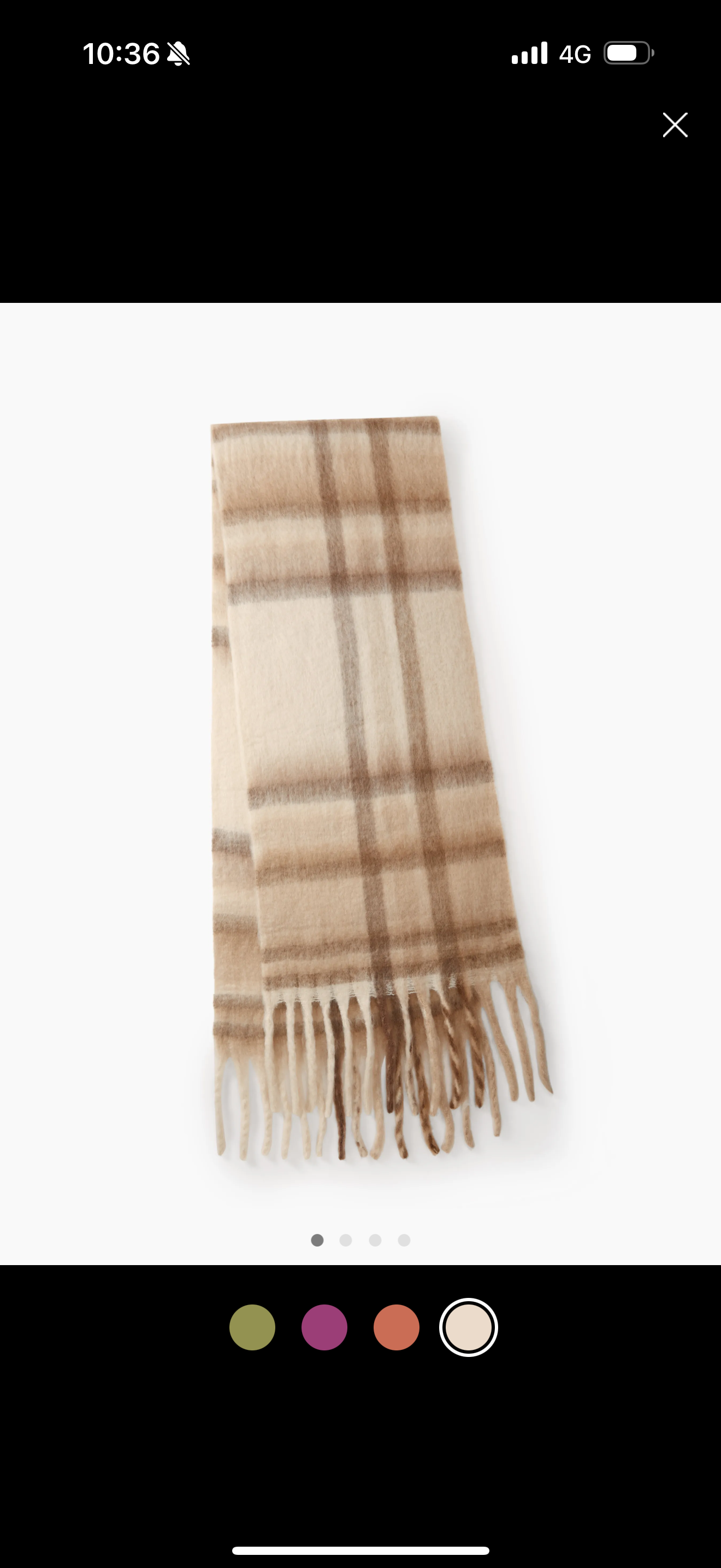 (พร้อมส่ง) PLAID TASSEL SCARF