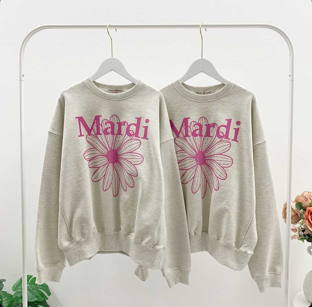 Mardi Flower Sweatshirt (Otmeal/pink)