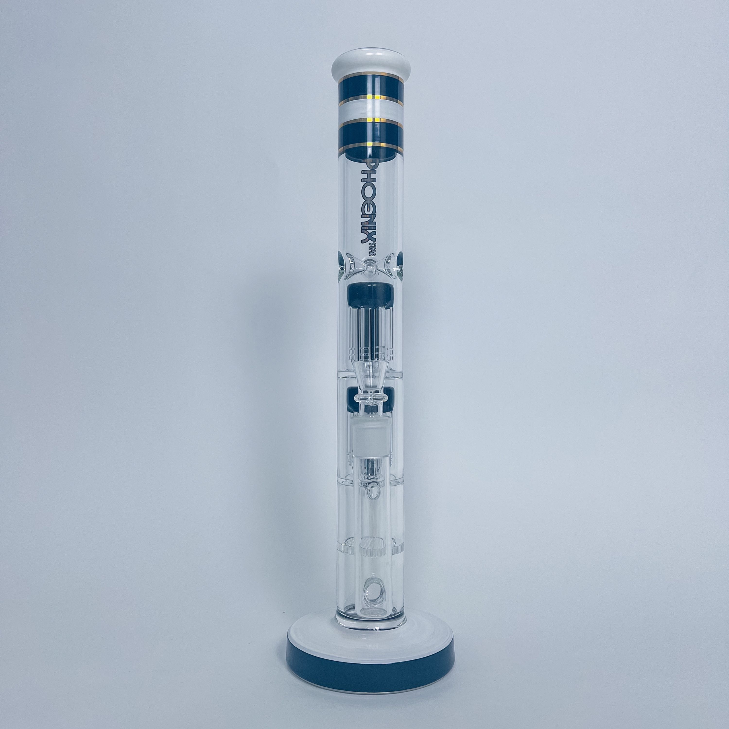 Phoenix Star Straight Tube 7mm w/Honeycomb and Double 8 Arms Tree Perc | 45 cm
