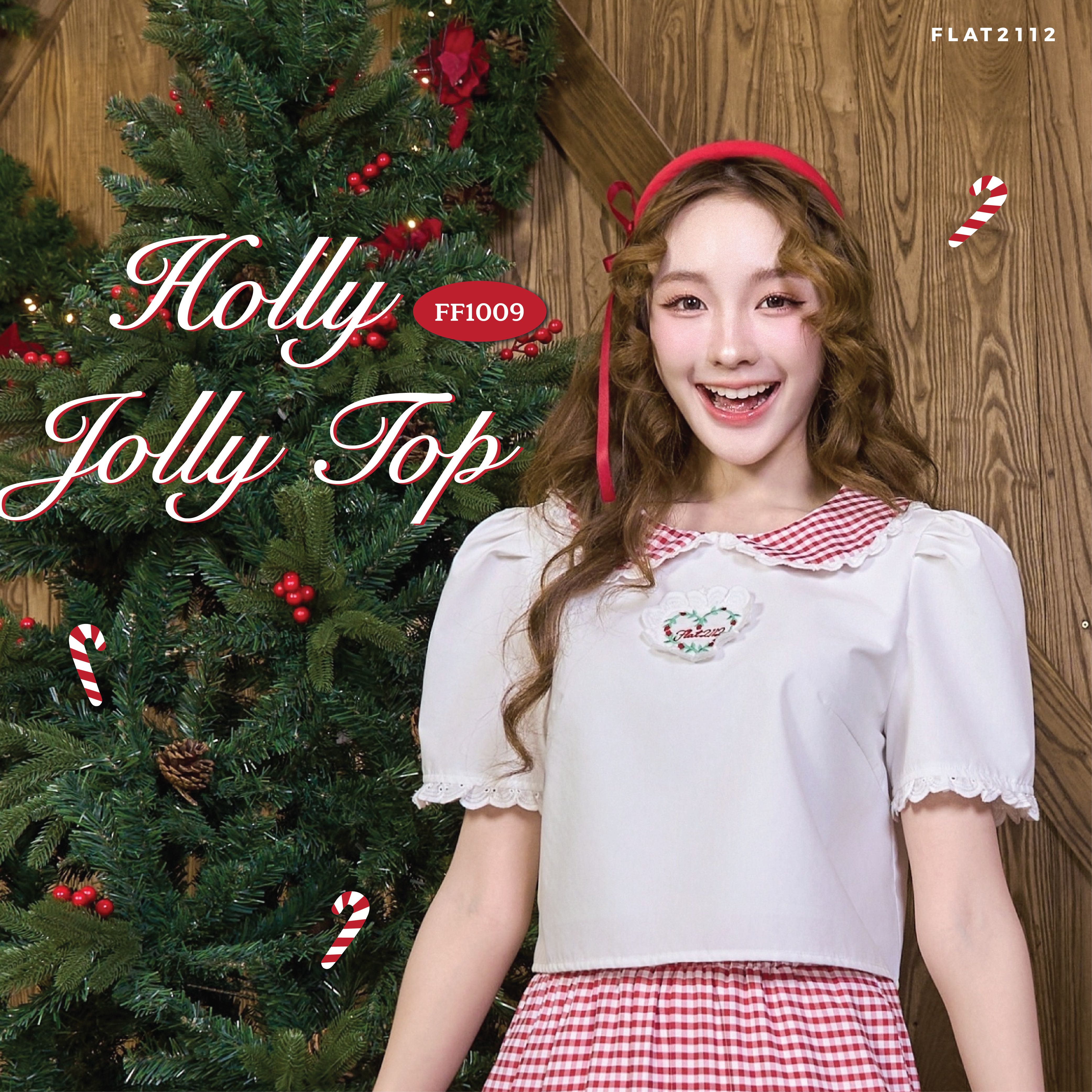 FLAT2112 FF1009 : HOLLY JOLLY TOP