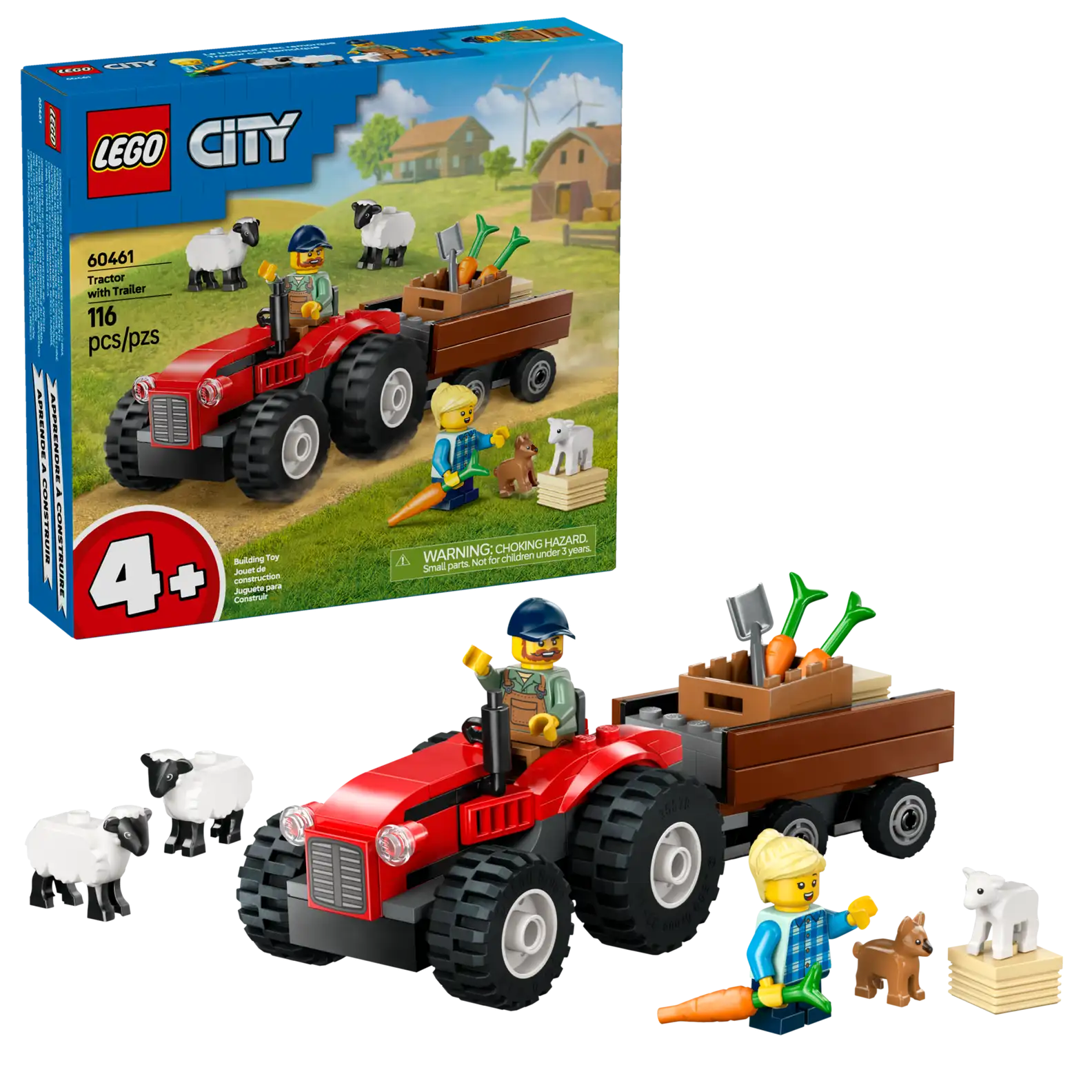 LEGO 60461 Red Farm Tractor with Traile.. (สินค้าซื้อแล้วไม่รับเปลี่ยนคืน)