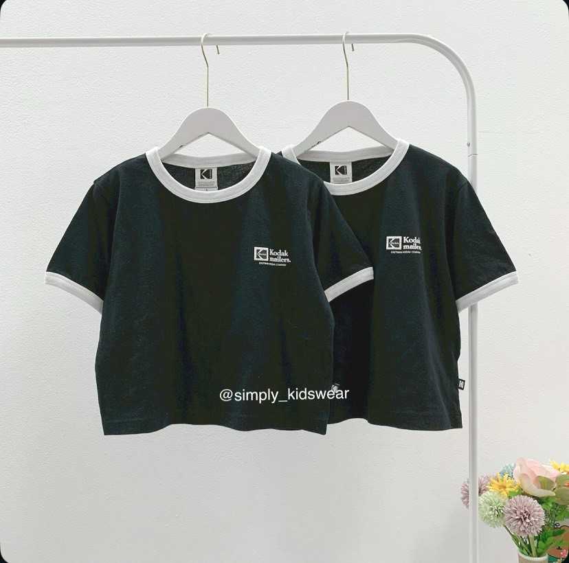 Women Kodak ringer T-Shirt (Black/White)