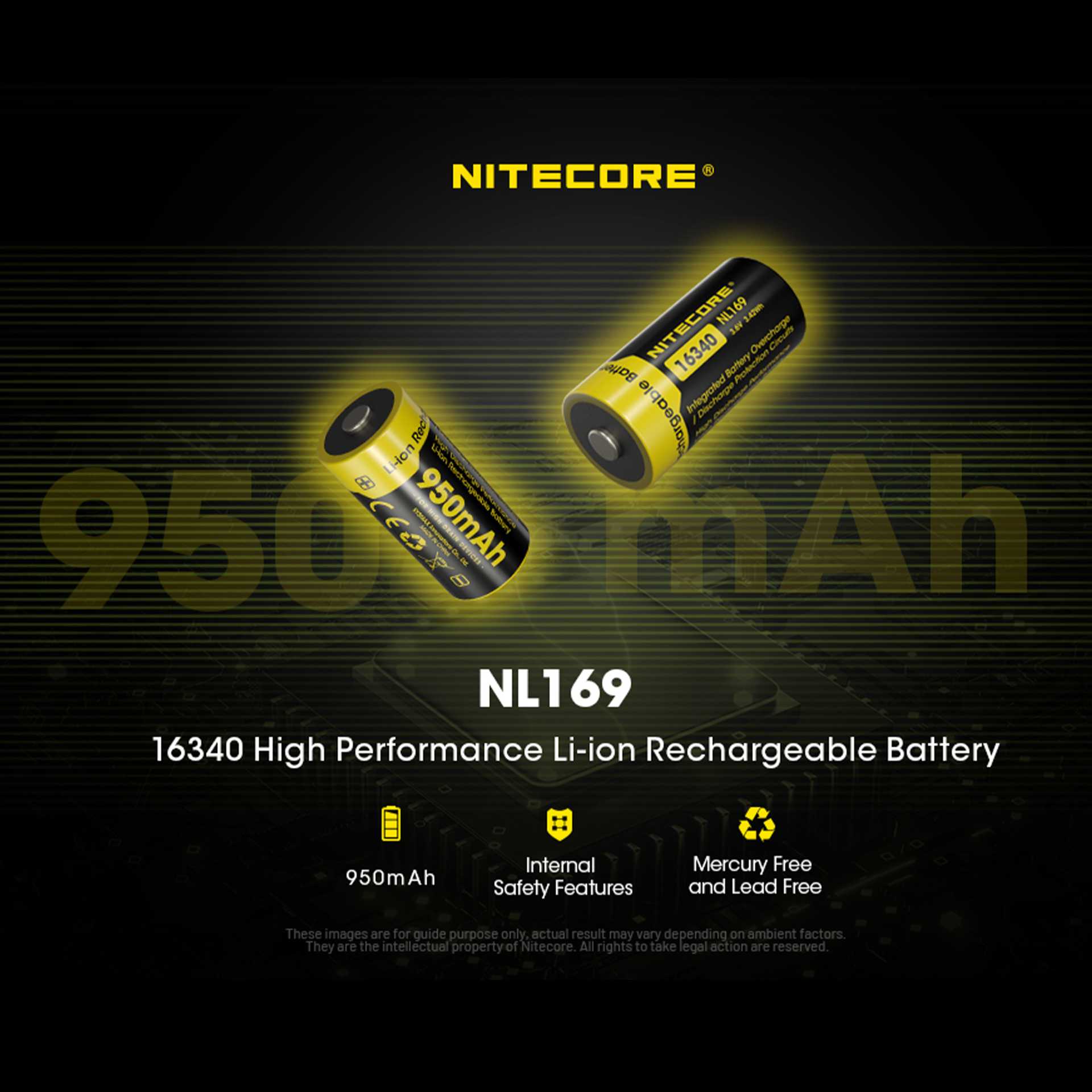 ถ่านไฟฉาย ถ่านไฟฉาย Nitecore NL169 แบรนด์ Nitecore
