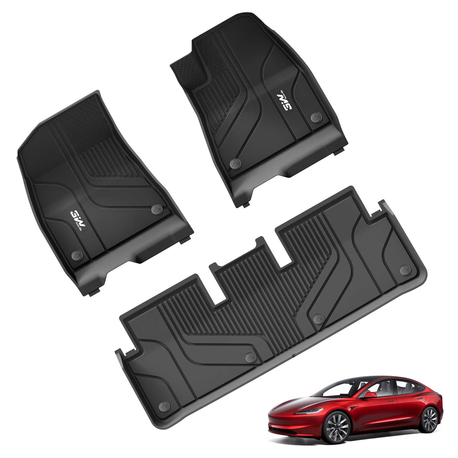 Model 3 HL car mat : 3 ชิ้น