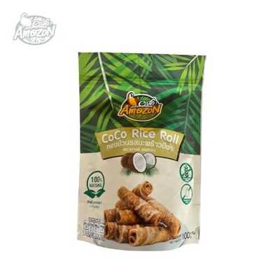 ทองม้วนกรอบรสมะพร้าวใส่งา (Coconut Crispy Rolls with Sesame) 100 g.