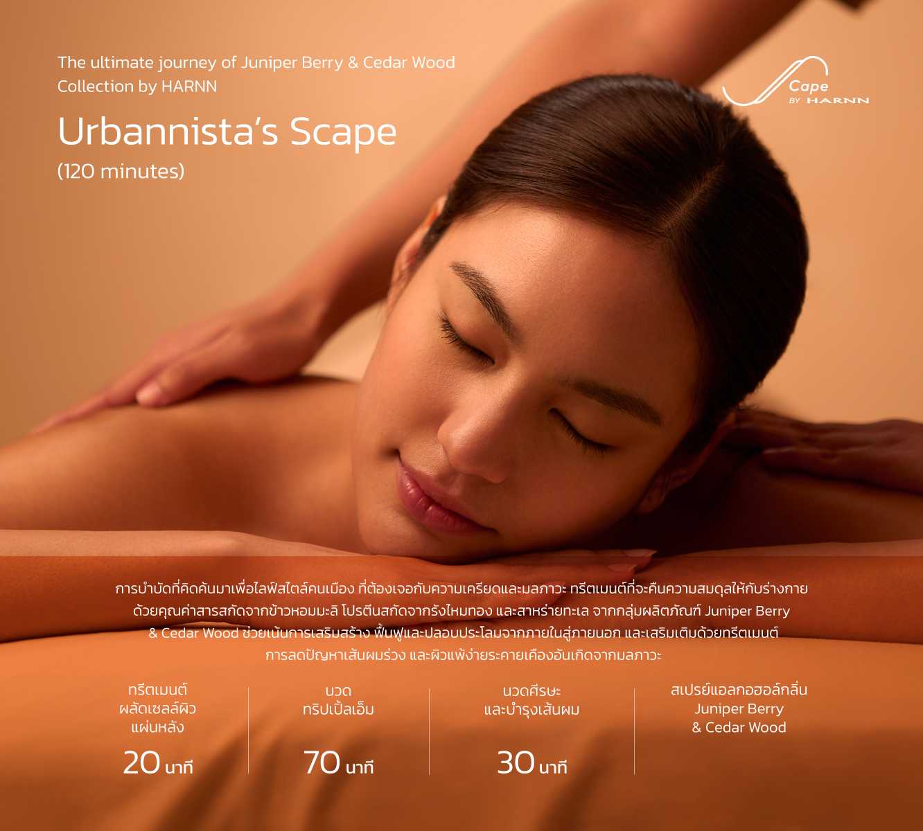 HARNN Urbanista's SCape 120 minutes THB 3,900