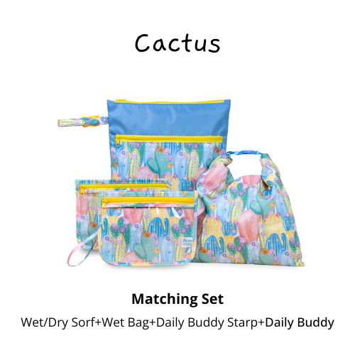 Matching Set: Cactus (Wet/Dry Sorf+Wet bag+Daily Buddy Starp+Daily Buddy)