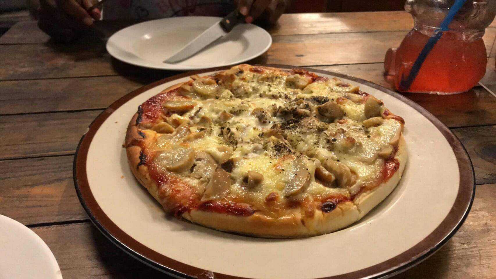 #Pizza พิซซ่าแฮมเห็ด