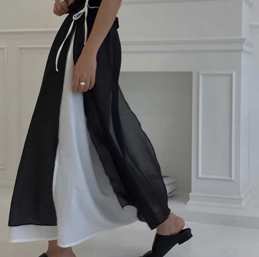 (พร้อมส่ง) double skirt #SKIRT #BOTTOM
