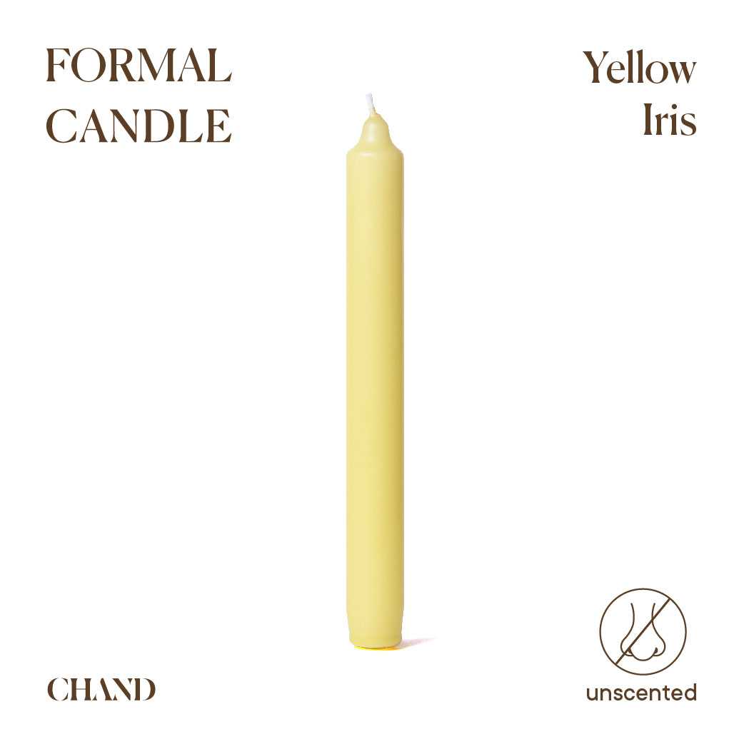 Yellow Iris Formal Candle