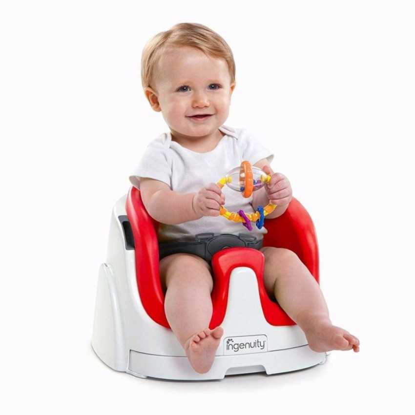 #SALE เก้าอี้หัดนั่งทานข้าว Ingenuity Baby Base 2-In-1 Booster Seat สีแดง