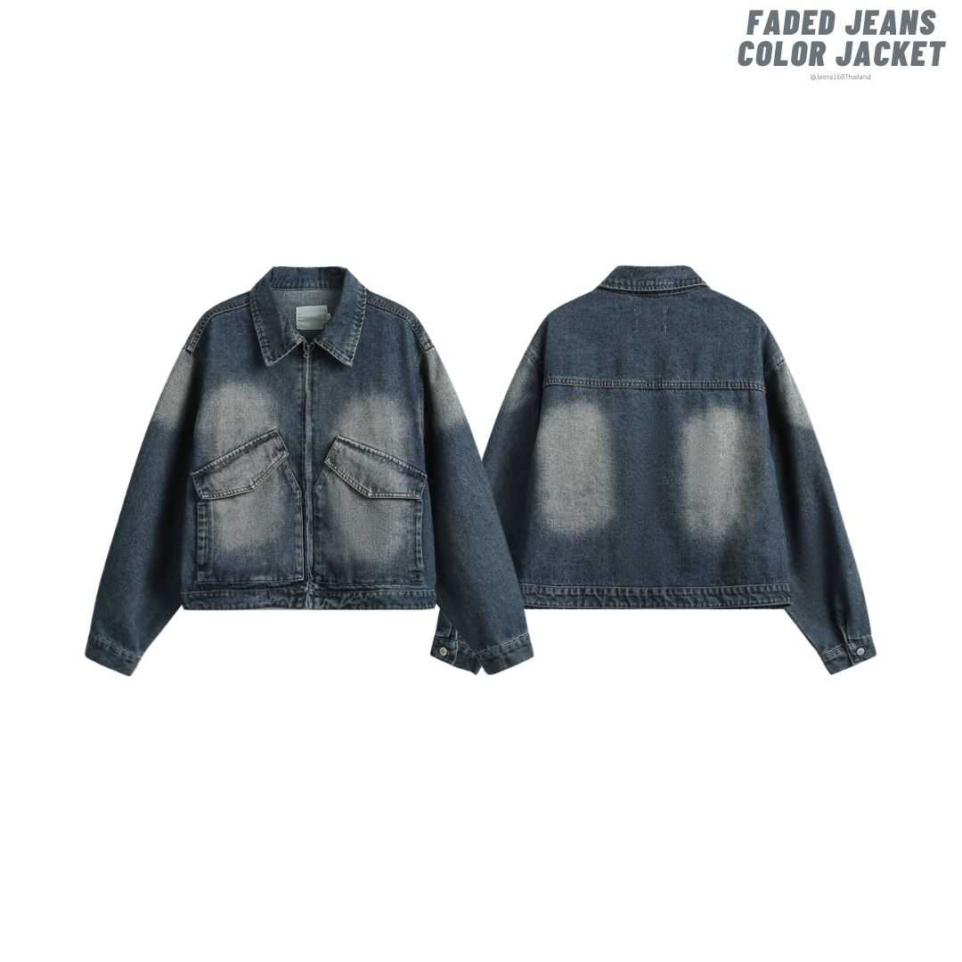 (พร้อมส่ง) Jeera168 | Faded Jeans color Jacket