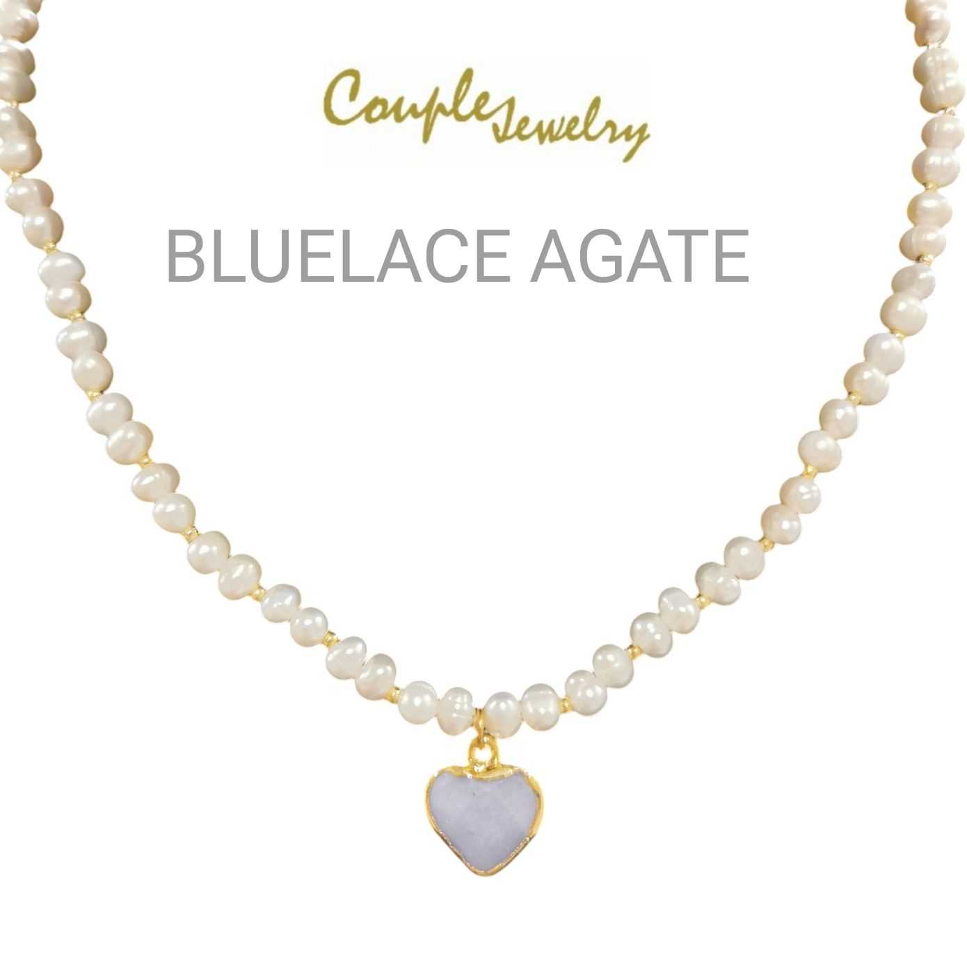 Love​ collection​ pearl(Blue Lace Agate)​