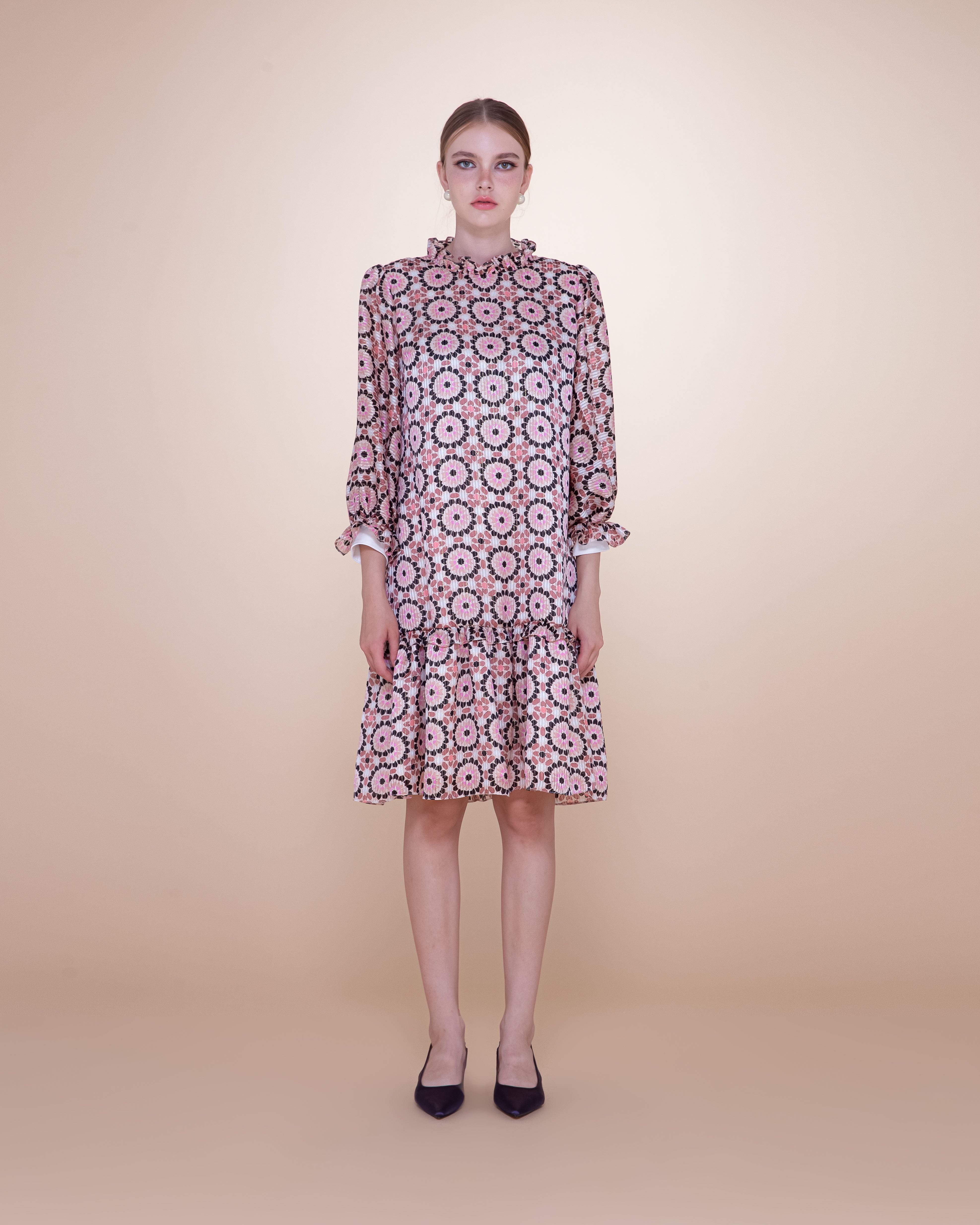 Long Sleeve Ruffle Dress