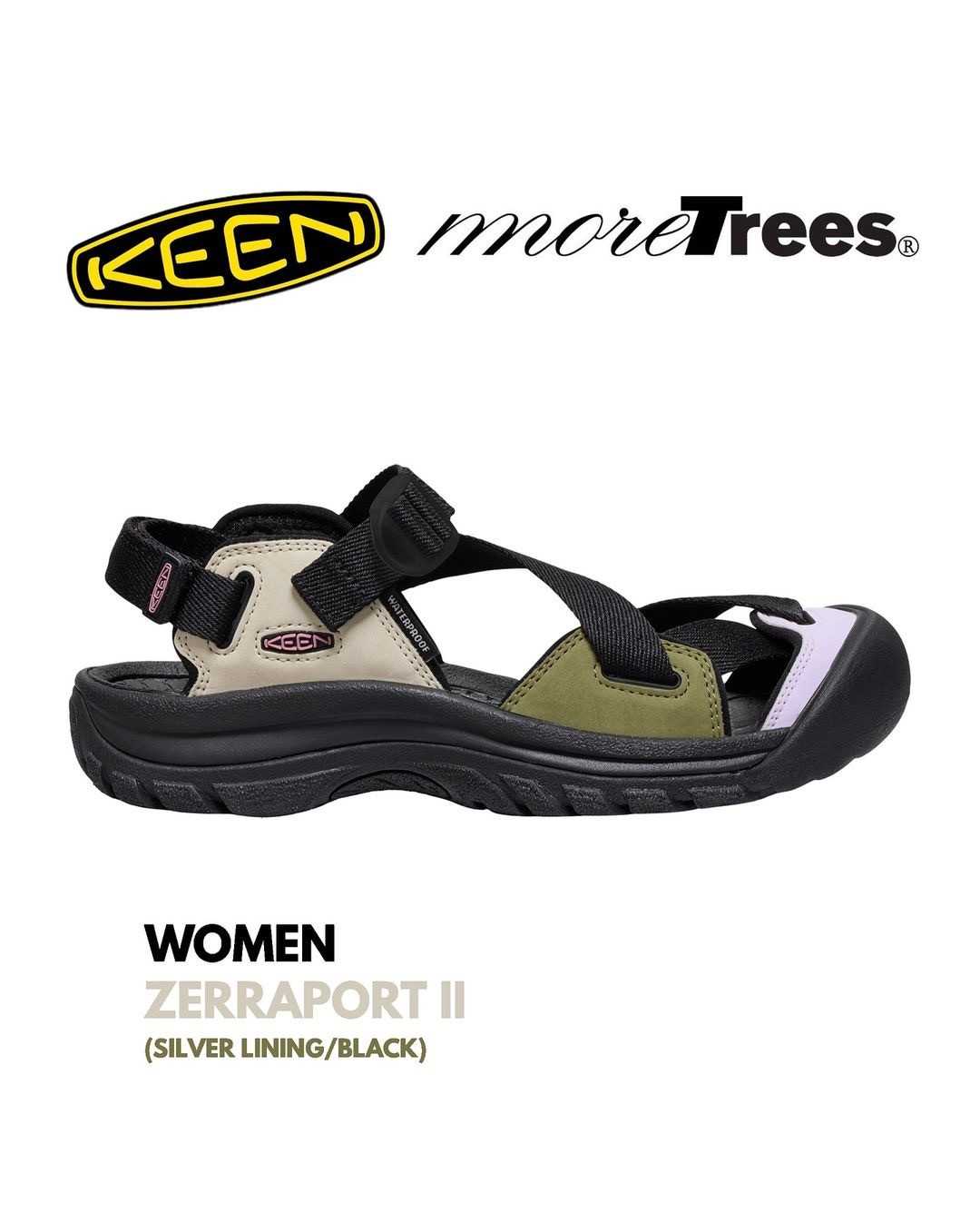 Keen รองเท้าผู้หญิง รุ่น Women's  ZERRAPORT II (SILVER LINING/BLACK)