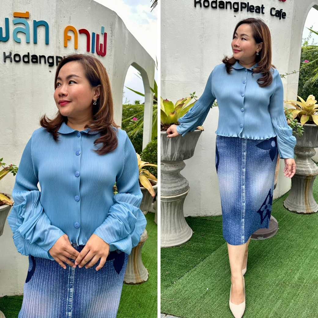 Peatbynisa A380 เสื้ออัดพลีท เนื้อผ้าPolyester100%