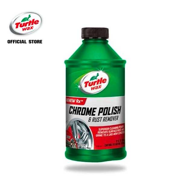 Turtle Wax Chrome Polish & Rust Remover ครีมทำความสะอาดและเคลือบเงาโลหะ โครเมี่ยม ขนาด 355 มล.