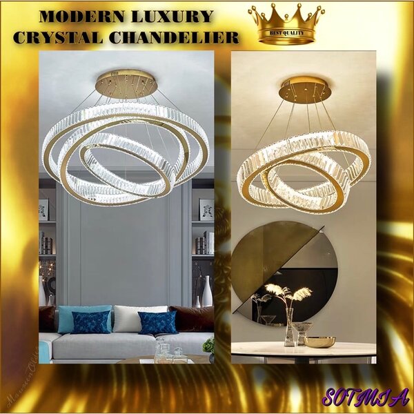 CT002A025 SOTMIA MODERN LUXURY CRYSTAL CHANDELIER แชนเดอเรีย โคมไฟเพดาน โคมระย้า โคมไฟระย้า โคมไฟ...