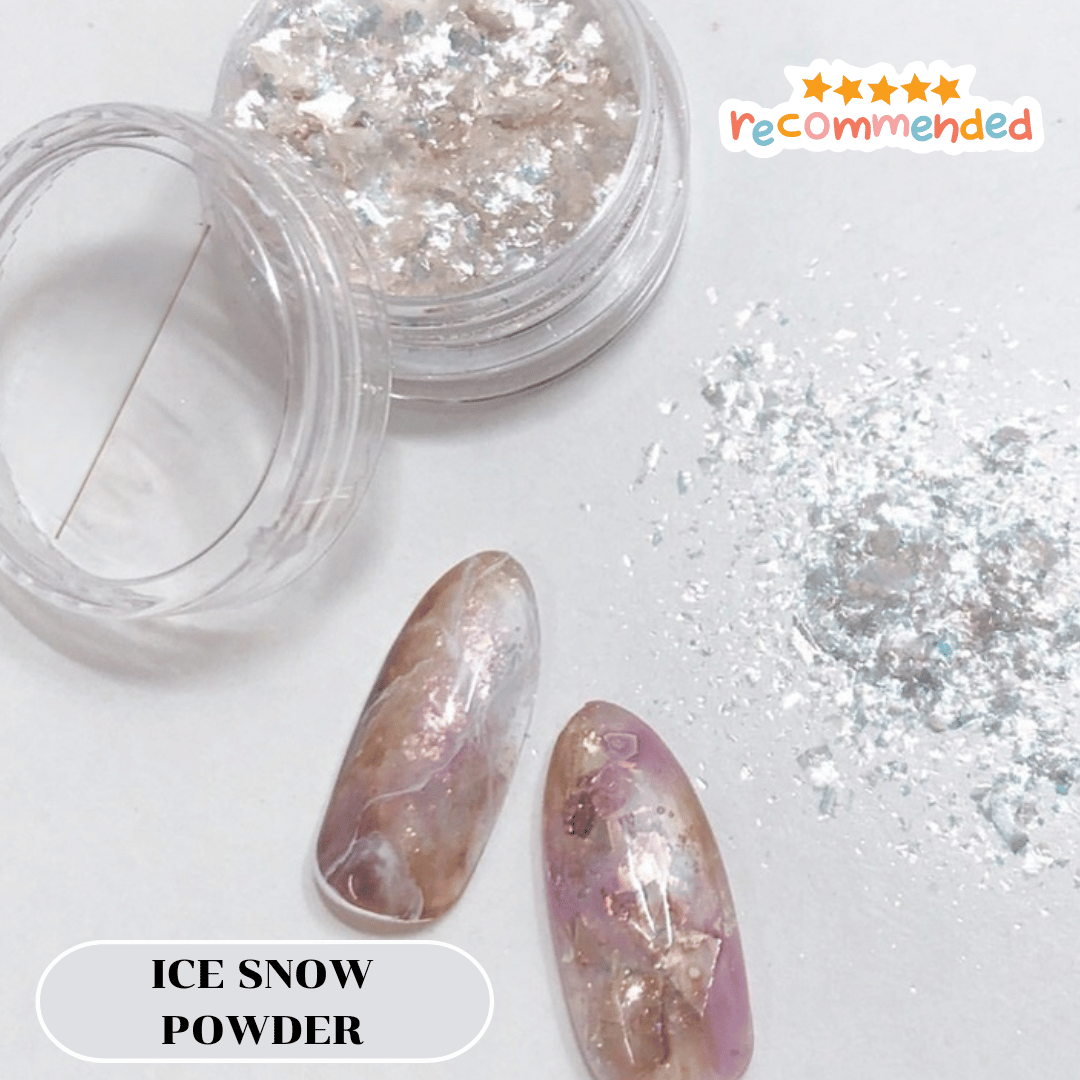✨เปลี่ยนเล็บธรรมดาให้ดูพิเศษ ด้วยผงขัดเล็บ Ice Snow Powder หลากหลายเฉดสี#K2