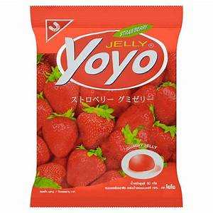 โยโย  เยลลี่ เจลาตินผสมน้ำสตรอเบอร์รี่ 10% 80กรัม 8852047232133 (06)