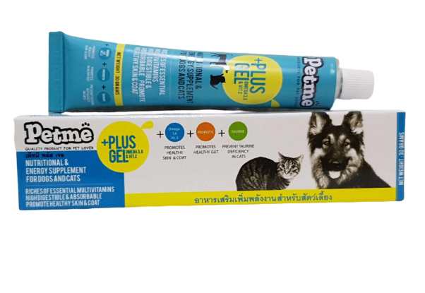 อาหารเสริม(สุนัข+แมว) Petme Plus Gel 30 กรัม