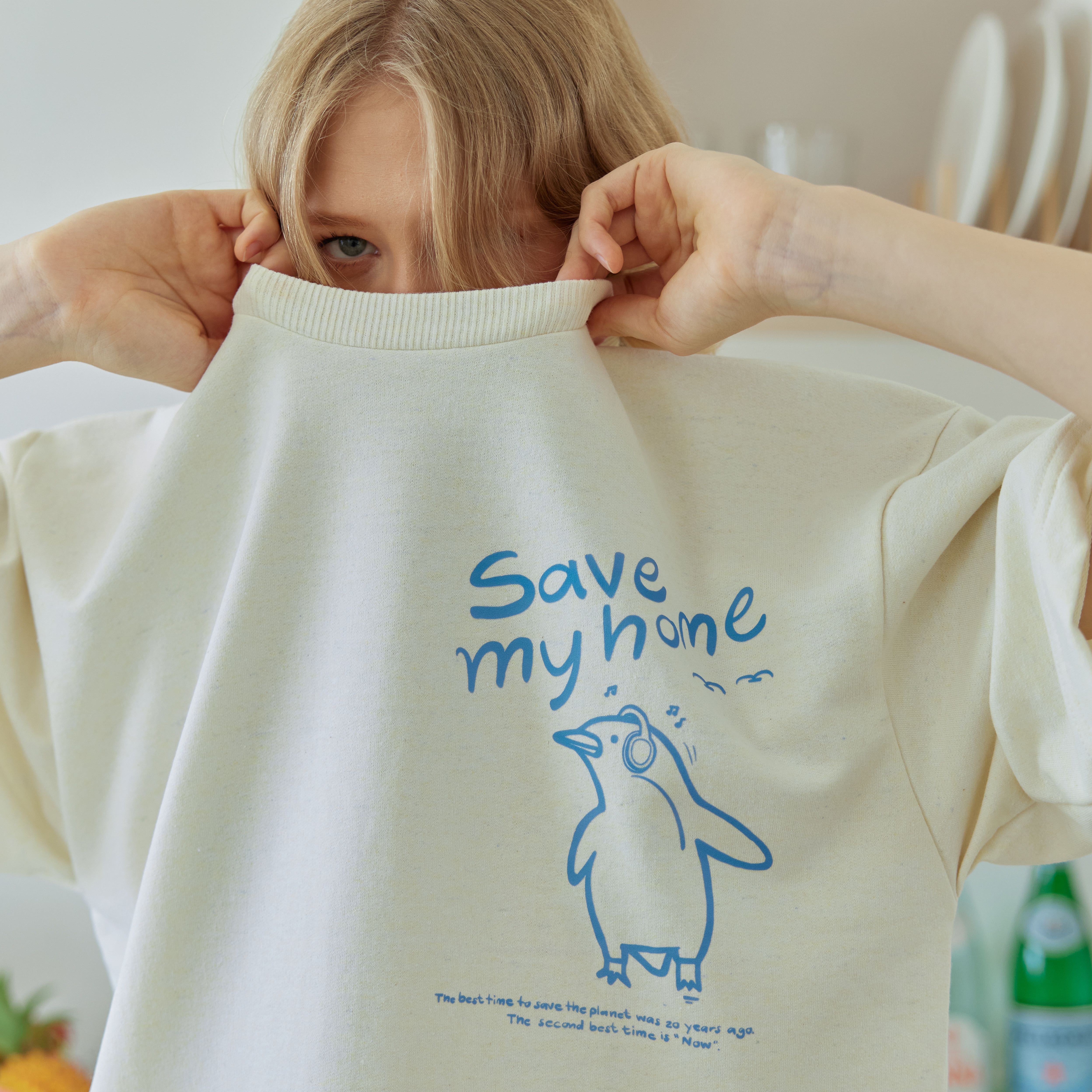 Save my home V.2 recycled oversized tee♻️
