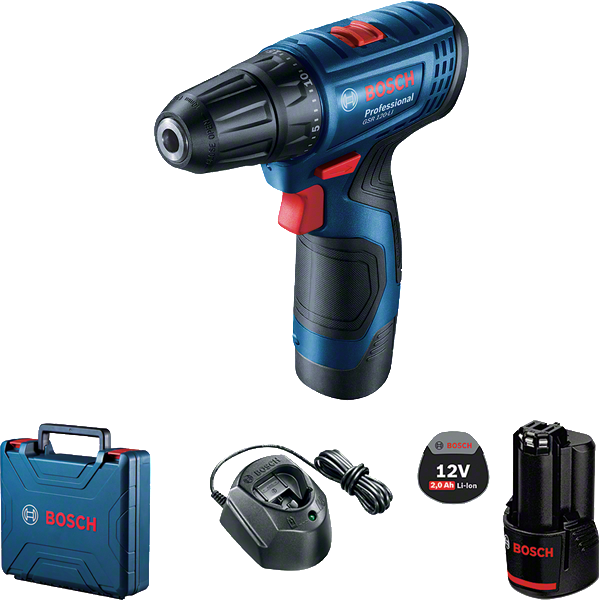 สว่านไร้สาย BOSCH GSR 120LI 12V พร้อมแบตเตอรี่และแท่นชาร์จ