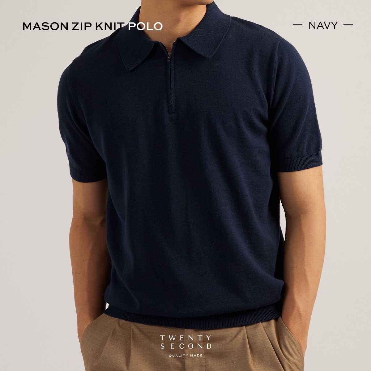 MASON KNIT POLO - NAVY