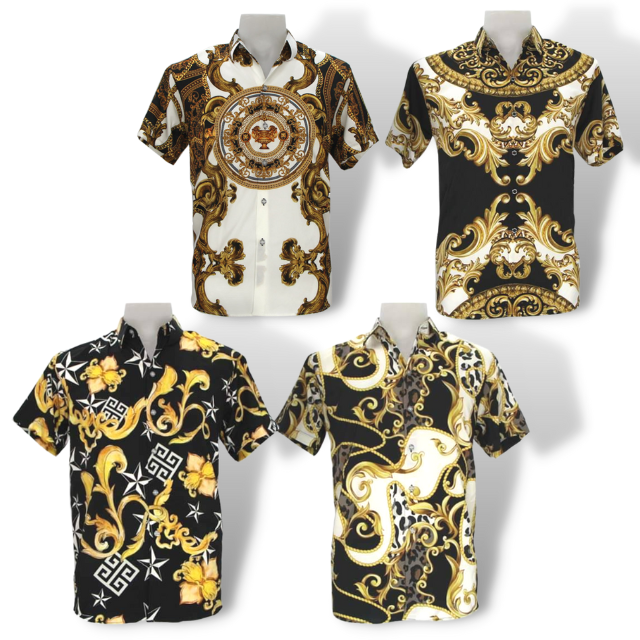 เสื้อปกเชิ้ตผู้ชายแขนสั้น เสื้อเสี่ยลายหรูดูดีตัดต่อเนี๊ยบ ผ้าเกรด A นุ่มใส่สบายไม่ร้อนไม่ยับ ส่งฟรี