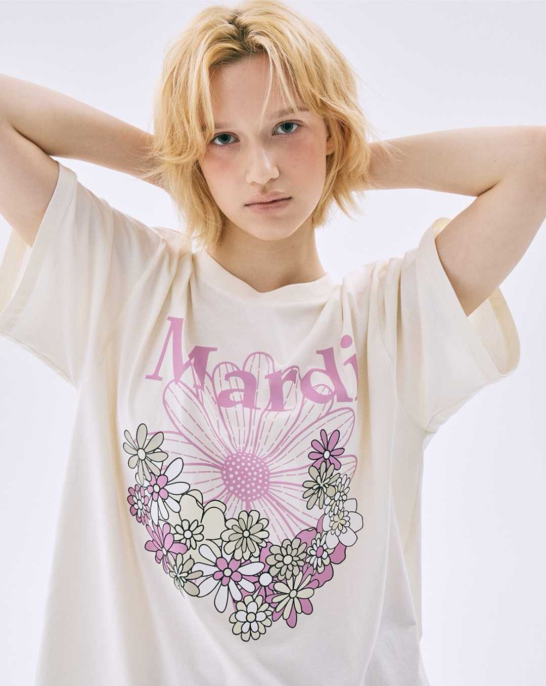 เสื้อ Mardi JARDIN Pastel T-shirt  สวนดอกไม้ สีพาสเทล สีดำ สีกรม สีเทา สีครีม สีชมพู สีเขียว สีฟ