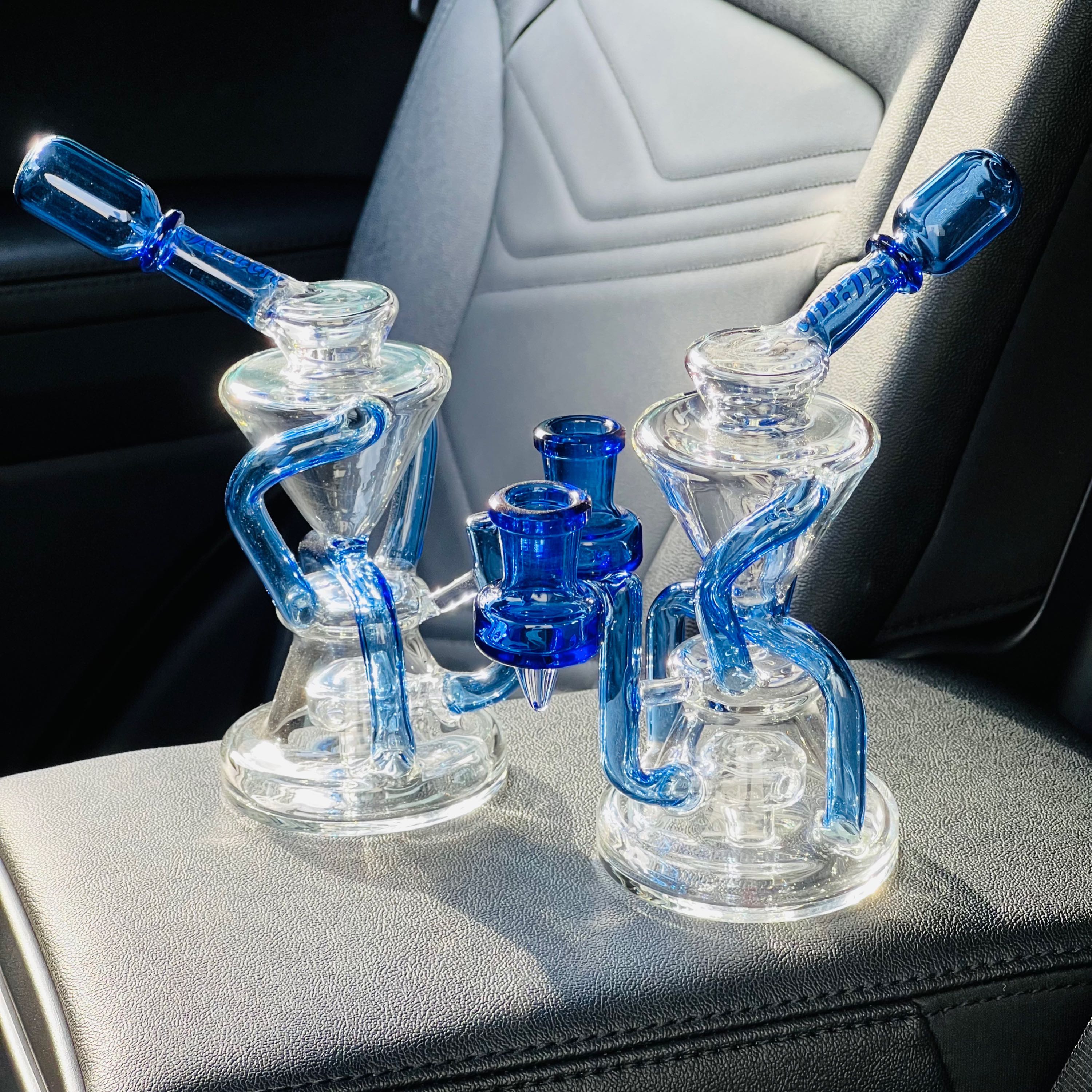 Hittn Recycler Rig with 14mm Quartz Banger | 18 cm