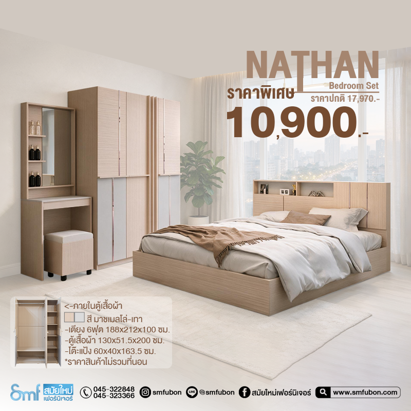 ชุดห้องนอน รุ่น Nathan