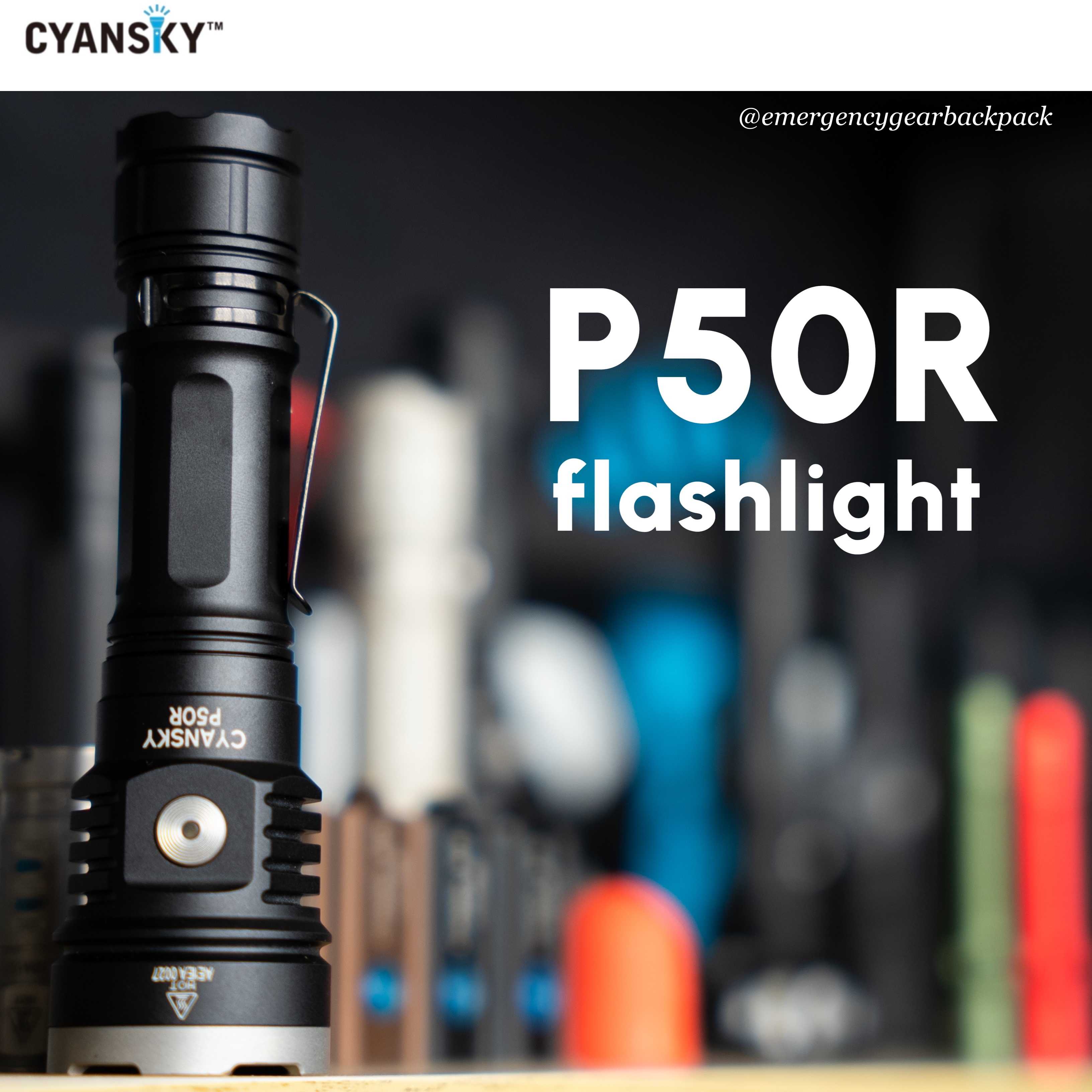 Cyansky P50R High Performance Outdoor Flashlight 12000 Lumens 328M