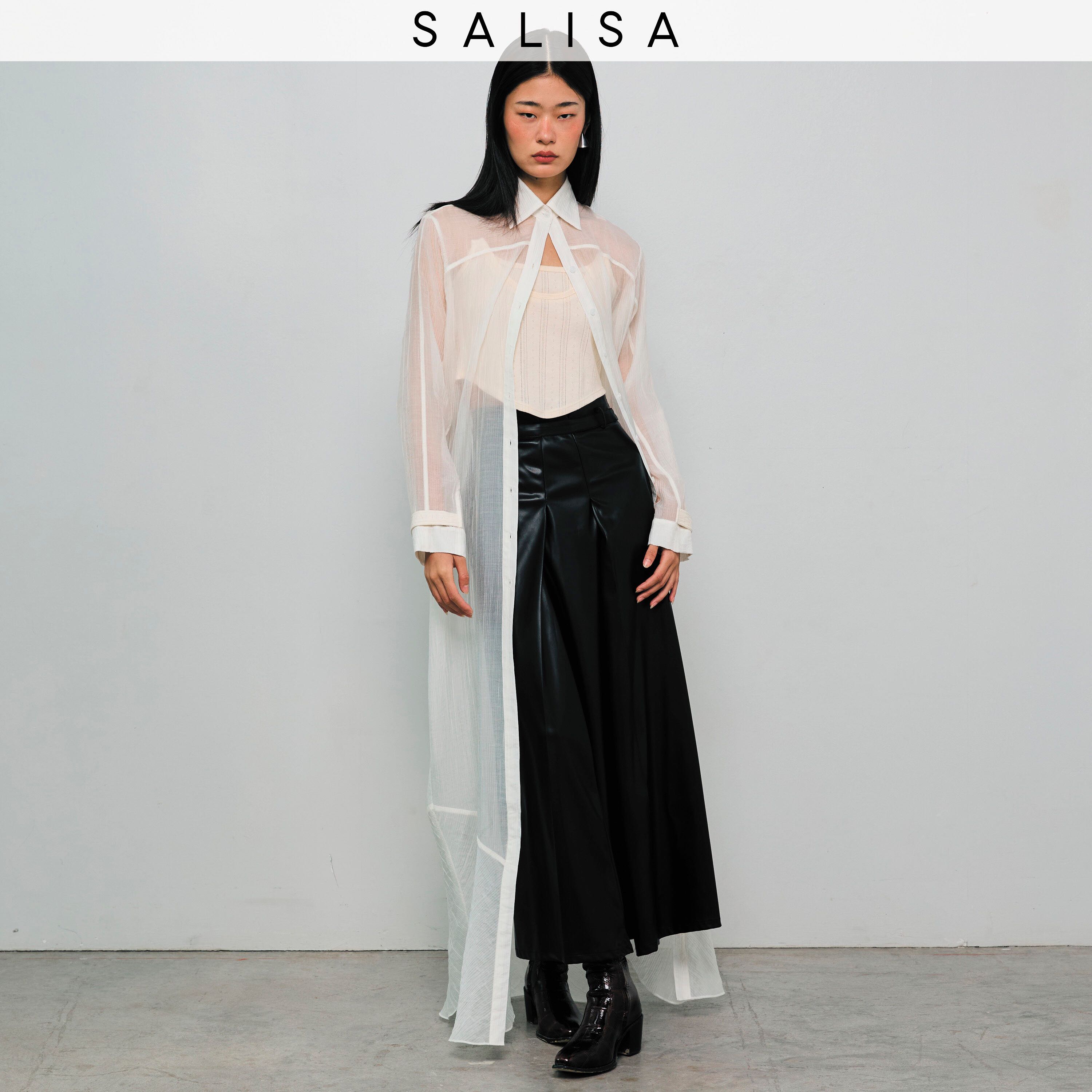 MAXI SHIRT FW24 Sheer เสื้อเชิ้ตยาว